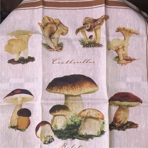 Williams Sonoma Mushroom Tea Towel Flour Sack Kitchen
